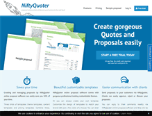 Tablet Screenshot of niftyquoter.com
